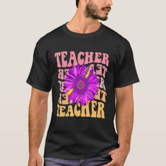 Retro-Lehrer Daisy farbenfrohe Grundschule Te T-Shirt