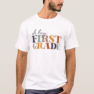 Retro Lehrer der ersten Klasse Studierende zurück  T-Shirt