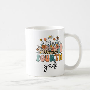Retro-Lehrer der vierten Klasse Leopard Ck Zur Sch Kaffeetasse