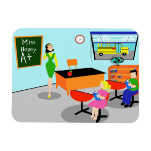 Retro Lehrer-flexibler Magnet