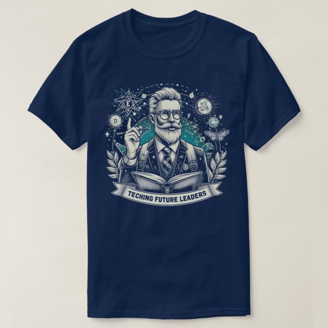 Retro-Lehrer für zukünftige Führer zurück zum Scho T-Shirt (Design vorne)