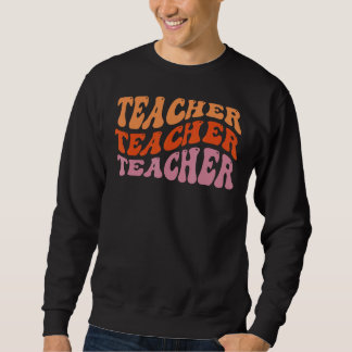 Retro-Lehrer Inspiration farbenfrohe Grundlegend S Sweatshirt