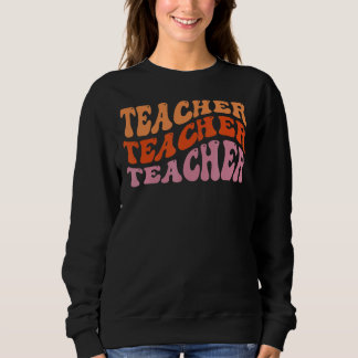 Retro-Lehrer Inspiration farbenfrohe Grundlegend S Sweatshirt