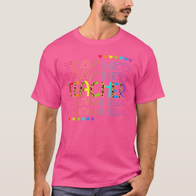 Retro-Lehrer Inspiration farbenfrohe Grundlegend S T-Shirt (Vorderseite)