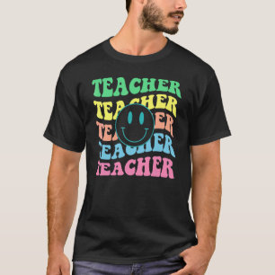 Retro-Lehrer Inspiration farbenfrohe Grundlegend S T-Shirt