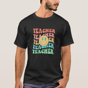 Retro-Lehrer Inspiration farbenfrohe Grundlegend S T-Shirt