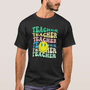 Retro-Lehrer Inspiration farbenfrohe Grundlegend S T-Shirt