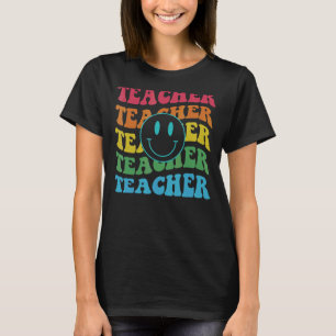 Retro-Lehrer Inspiration farbenfrohe Grundlegend S T-Shirt