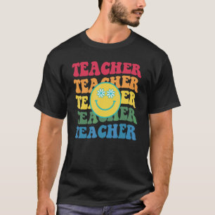 Retro-Lehrer Inspirierend Bunt Grundschule Sc T-Shirt