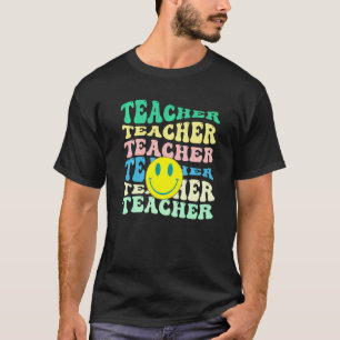 Retro-Lehrer Inspirierend Bunt Grundschule Sc T-Shirt