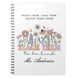 Retro-Lehrer, lehrt sie freundlich zu sein Notizblock