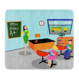 Retro Lehrer-Schneidebrett Schneidebrett