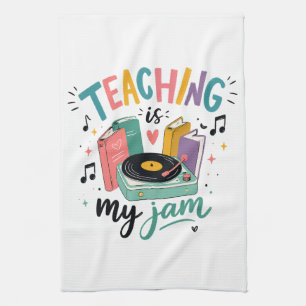 Retro-Lehrer-Sein Ist Mein Ding Vinyl-Schallplatte Geschirrtuch