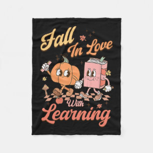 Retro-Lehrer sinkt in Liebe mit Lernen Herbst 2010 Fleecedecke