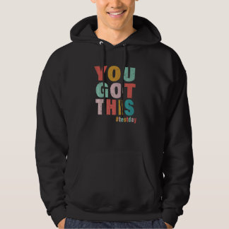 Retro Lehrer Testtag Du Schaffst Das Inspirierend Hoodie