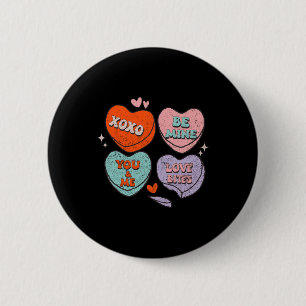 Retro Lehrer Valentinstag Xoxo Be Mine Valentin Button