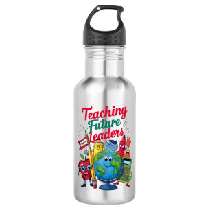 Retro-Lehrer zukünftige Führer Lehrer Schule Edelstahlflasche