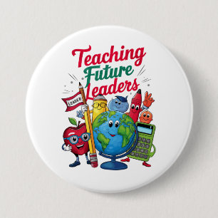 Retro-Lehrer zukünftige Führungskräfte Lehrer Schu Button