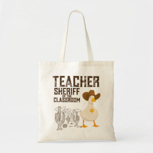 Retro-Lehrer Zurück zur Schule Sheriff Funny Goose Tragetasche