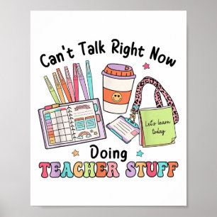 Retro-Lehrerin kann jetzt nicht richtig sprechen, Poster