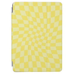 Retro Lemon Yellow Paston Warped Checkerboard iPad Air Hülle