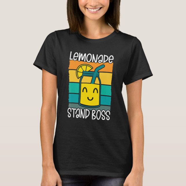 Retro Lemonade Stand Boss Ice Lemon Juice Lemons m T-Shirt (Vorderseite)