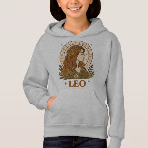 Retro Leo Sternzeichen Boho Floral Astrologie Hoodie