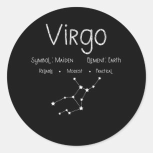 Retro Leo Sternzeichen Konstellation Astrologie Ge Runder Aufkleber