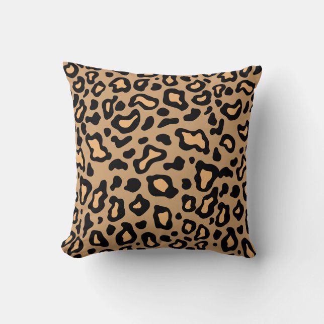 Retro Leopard Animal Print Theme Kissen Geschenk (Vorderseite)
