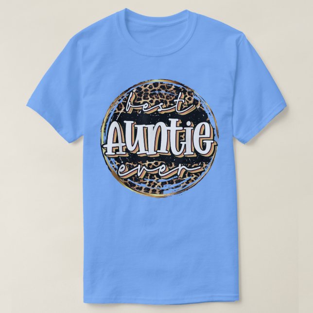 Retro Leopard Best Auntie je BAE Schwestern Tante  T-Shirt (Design vorne)