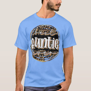 Retro Leopard Best Auntie je BAE Schwestern Tante  T-Shirt