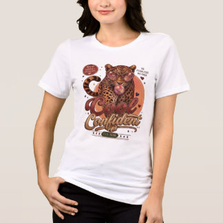 Retro Leopard Coole Selbstsichere Streetwear Tri-Blend Shirt