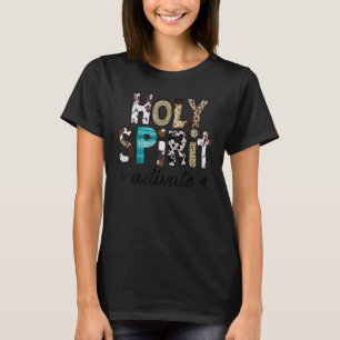 Retro Leopard Heiliger Geist aktiviert Trendy Regi T-Shirt