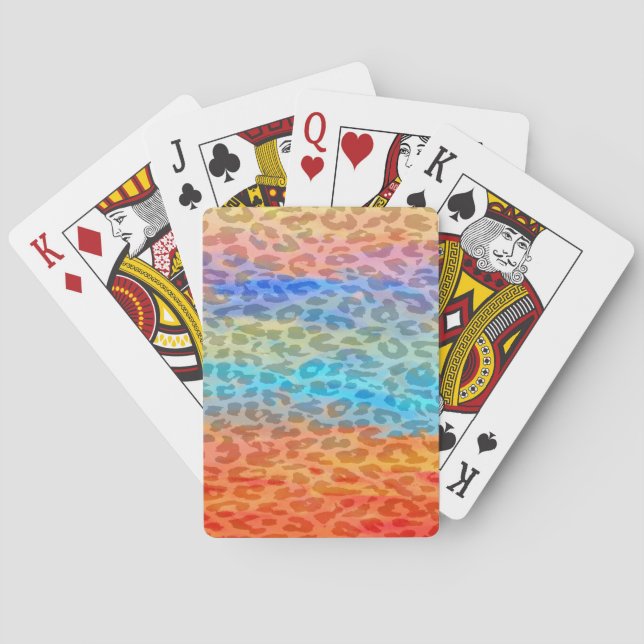Retro Leopard Print Skin 2 Spielkarten (Rückseite)