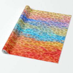 Retro Leopard Print Skin Fur Geschenkpapier