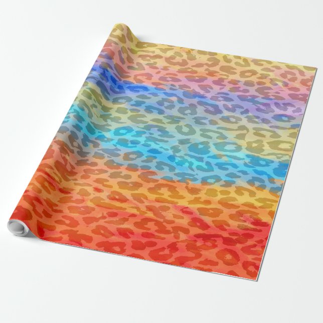 Retro Leopard Print Skin Fur Geschenkpapier (Ungerollt)