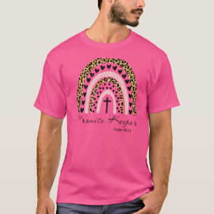 Retro Leopard Regenbogen Versprechen Schütze Jesus T-Shirt