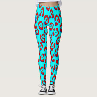 retro leopard skin pattern leggings