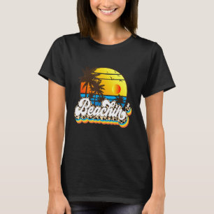 Retro Leopard Sonnenuntergang Grafik T-Shirt