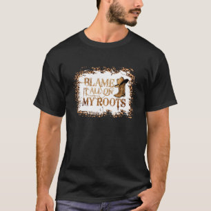 Retro Leopard Stiefel Gib Alldem Meinen Wurzeln Di T-Shirt