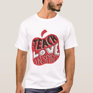 Retro Leopard Teach Liebe Inspirier Art T-Shirt