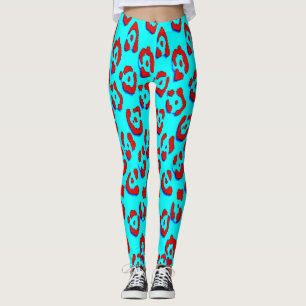 Retro-Leopardenmuster Leggings