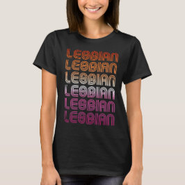 RETRO LESBIAN PRIDE PATTERN T-Shirt