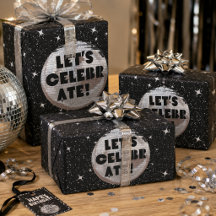 Retro Let's feiern Geburtstag Disco Ball Black