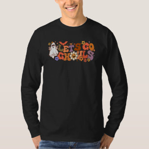 Retro Let's Go Ghouls Florale Boho-Geister Hallowe T-Shirt