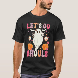 Retro Let's Go Ghouls Groovy Süße Geister Hallowee T-Shirt