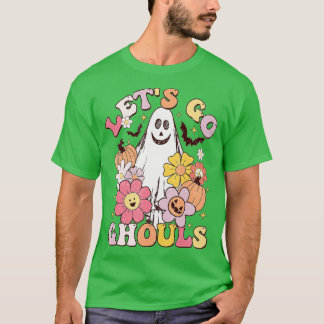 Retro Let's Go Ghouls Halloween Ghost Outfit Cost T-Shirt