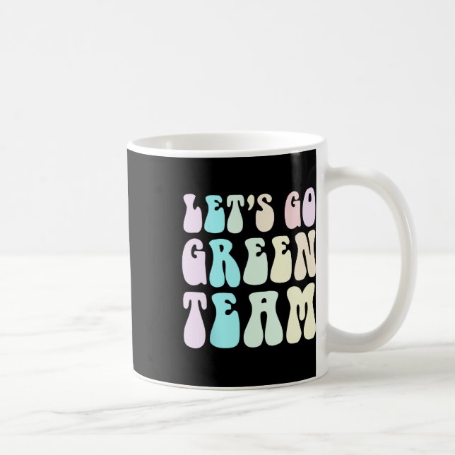 Retro Let's Go Green War Game 60's Go Summer Camp Kaffeetasse (Rechts)