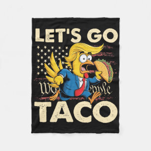 Retro Let's Go Taco Funny Let's Go Taco für Männer Fleecedecke
