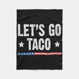 Retro Let's Go Taco Funny Sprichwort immer Hühner  Fleecedecke
